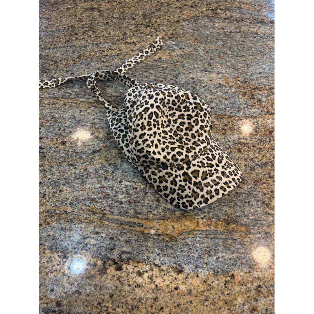Vince Camuto Leopard Print Tie-Back Baseball Cap